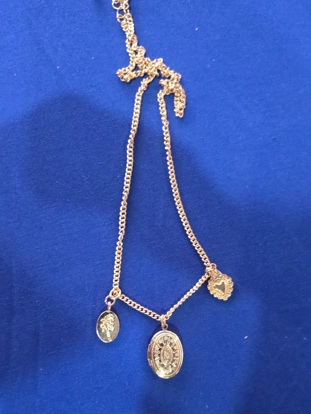 Gold-Tone Triple Medallion Pendant Necklace - Women
